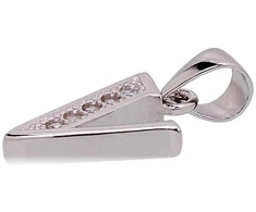 Diamond Sky Jewelry Sidabrinis raidės pakabukas su cirkoniais „V“