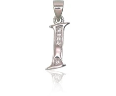 Diamond Sky Jewelry Sidabrinis raidės pakabukas su cirkoniais „I II“