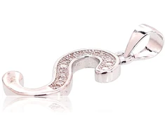 Diamond Sky Jewelry Sidabrinis raidės pakabukas su cirkoniais „S II“