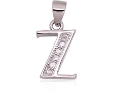 Diamond Sky Jewelry Sidabrinis raidės pakabukas su cirkoniais „Z“