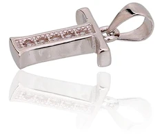 Diamond Sky Jewelry Sidabrinis raidės pakabukas su cirkoniais „T“