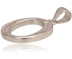 Diamond Sky Jewelry Sidabrinis raidės pakabukas su cirkoniais „O II“
