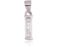 Diamond Sky Jewelry Sidabrinis raidės pakabukas su cirkoniais „I“