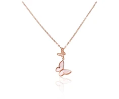 Diamond Sky Jewelry Sidabrinis vėrinys su cirkoniais ir perlamutru „Butterfly Flight“