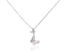 Diamond Sky Jewelry Sidabrinis vėrinys su cirkoniais ir perlamutru „Sidabrinis Flight“