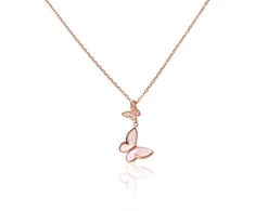 Diamond Sky Jewelry Sidabrinis vėrinys su cirkoniais ir perlamutru „Butterfly Flight“
