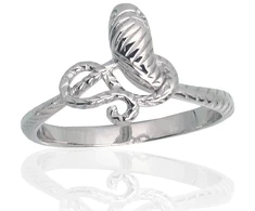 Diamond Sky Jewelry Sidabrinis žiedas „Gyvatė II“