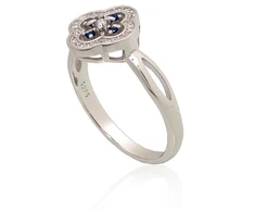 Diamond Sky Jewelry Sidabrinis žiedas su cirkoniais „Akmeninė Gėlė III“