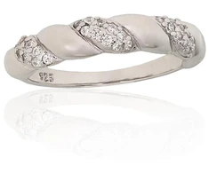 Diamond Sky Jewelry Sidabrinis žiedas su cirkoniais „Louisa IX“