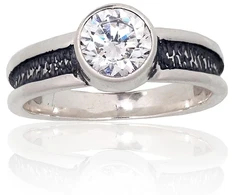Diamond Sky Jewelry Sidabrinis žiedas su cirkoniais „Gothic“