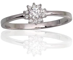 Diamond Sky Jewelry Sidabrinis žiedas su cirkoniais „Širdys ir Strėlės III“
