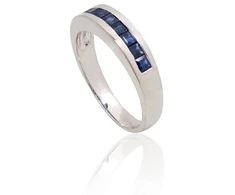 Diamond Sky Jewelry Sidabrinis žiedas su safyrais „Mono“