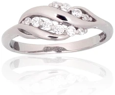 Diamond Sky Jewelry Sidabrinis žiedas su cirkoniais „Louise“