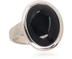 Diamond Sky Jewelry Sidabrinis žiedas su oniksu „Onyx Moon“