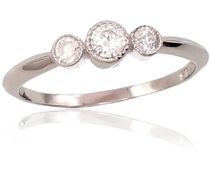 Diamond Sky Jewelry Sidabrinis žiedas su cirkoniais „Stardust Circle“
