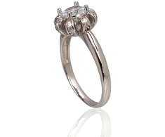 Diamond Sky Jewelry Sidabrinis žiedas su cirkoniais „Širdys ir Strėlės V“