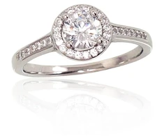 Diamond Sky Jewelry Sidabrinis žiedas su cirkoniais „Širdys ir Strėlės VI“