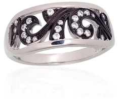 Diamond Sky Jewelry Sidabrinis žiedas su cirkoniais „Andorra II“
