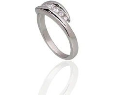 Diamond Sky Jewelry Sidabrinis žiedas su cirkoniais „Kamelija II“