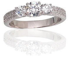 Diamond Sky Jewelry Sidabrinis žiedas su cirkoniais „Frozen Light II“