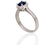 Diamond Sky Jewelry Sidabrinis žiedas su cirkoniais „Širdys ir Strėlės“