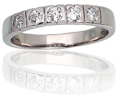 Diamond Sky Jewelry Sidabrinis žiedas su cirkoniais „Domino II“