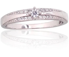 Diamond Sky Jewelry Sidabrinis žiedas su cirkoniais „Crystal Whisper“