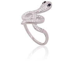 Diamond Sky Jewelry Sidabrinis žiedas su cirkoniais „Gundytoja Gyvatė II“