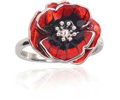 Diamond Sky Jewelry Sidabrinis žiedas su emaliu „Tango“