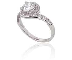 Diamond Sky Jewelry Sidabrinis žiedas su cirkoniais „Kometa“
