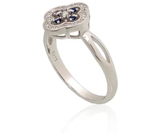 Diamond Sky Jewelry Sidabrinis žiedas su cirkoniais „Akmeninė Gėlė III“