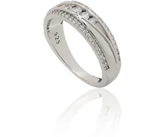 Diamond Sky Jewelry Sidabrinis žiedas su cirkoniais „Kristalo Takas X“