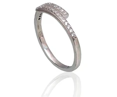 Diamond Sky Jewelry Sidabrinis žiedas su cirkoniais „Kamelija“