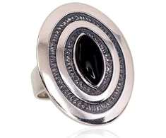 Diamond Sky Jewelry Sidabrinis žiedas su oniksu „Colosseum“