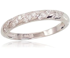 Diamond Sky Jewelry Sidabrinis žiedas su cirkoniais „Crystal Wave II“