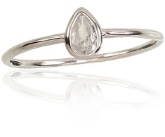 Diamond Sky Jewelry Sidabrinis žiedas su cirkoniais „Crystal Tear“