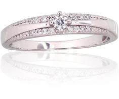 Diamond Sky Jewelry Sidabrinis žiedas su cirkoniais „Crystal Whisper“
