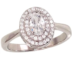 Diamond Sky Jewelry Sidabrinis žiedas su cirkoniais „Cecilia“