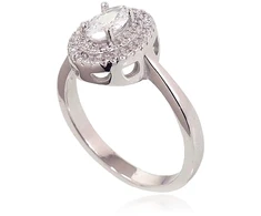 Diamond Sky Jewelry Sidabrinis žiedas su cirkoniais „Cecilia“