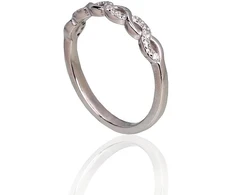 Diamond Sky Jewelry Sidabrinis žiedas su cirkoniais „Namejs IV“