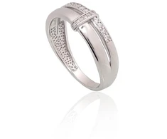 Diamond Sky Jewelry Sidabrinis žiedas su cirkoniais „Shining Path“