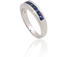 Diamond Sky Jewelry Sidabrinis žiedas su safyrais „Mono“