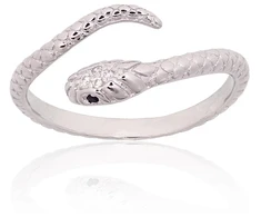 Diamond Sky Jewelry Sidabrinis žiedas su cirkoniais „Gundytoja Gyvatė“