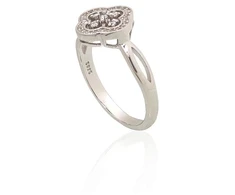 Diamond Sky Jewelry Sidabrinis žiedas su cirkoniais „Akmeninė Gėlė IV“
