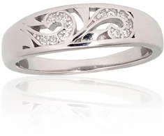 Diamond Sky Jewelry Sidabrinis žiedas su cirkoniais „Louise V“