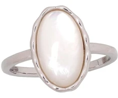 Diamond Sky Jewelry Sidabrinis žiedas su perlamutru „Pearl Dawn“