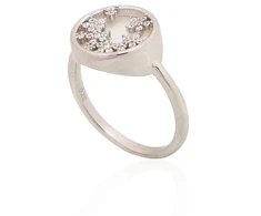 Diamond Sky Jewelry Sidabrinis žiedas su cirkoniais ir perlamutru „Star Cluster“