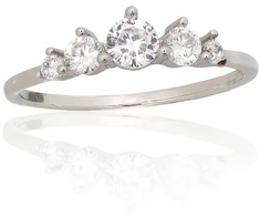 Diamond Sky Jewelry Sidabrinis žiedas su cirkoniais „Star Parade“