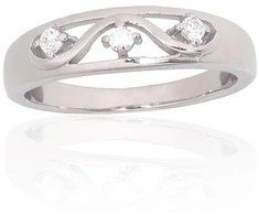 Diamond Sky Jewelry Sidabrinis žiedas su cirkoniais „Louise VII“