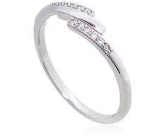 Diamond Sky Jewelry Sidabrinis žiedas su cirkoniais „Parallel“
